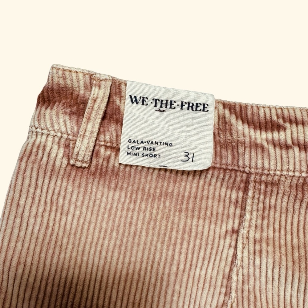 NWT New Free People We The Free Gallivanting Cord Almondine Skort Size 31 - Picture 6 of 8